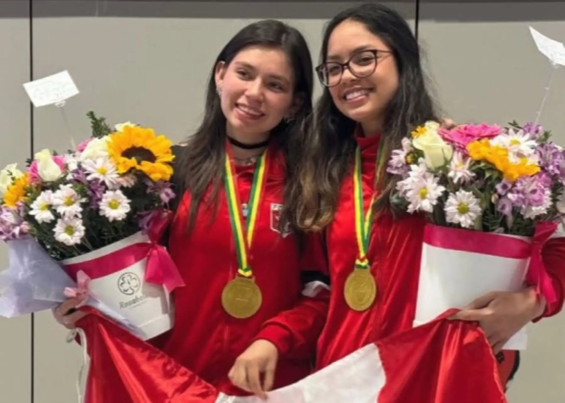 Antonella Rocha y Hannah Navas ganaron la medalla dorada en el Sudamericano de Gimnasia Rítmica