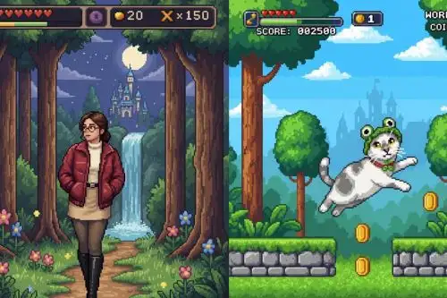 Tutorial práctico para generar gráficos retro con IA que evocan la estética de los clásicos de 16 bits.