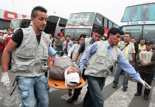 Sutran y Minsa lanzan plan de prevención de lesiones ocasionadas por accidentes de tránsito en carreteras. ANDINA/Juan Carlos Guzmán Negrini.