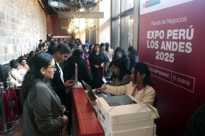 Con el inicio de la Rueda de Negocios empezó la feria Expo Perú Los Andes 2025 en Cusco. ANDINA/Vidal Tarqui