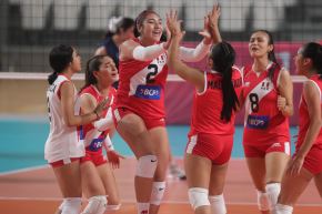 Sudamericano femenino de voley U 17.Selecciones de Perú vs. Chile.Polideportivo “Lucha Fuentes Quijandría".Villa el Salvador.Foto : ANDINA / Lino Chipana Obregón.