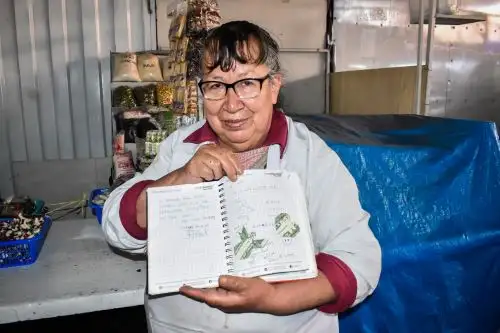 Mary Orellana es la persona más longeva, actualmente, en el mercado San Pedro - Cusco. Foto: ANDINA/Dany Seminario