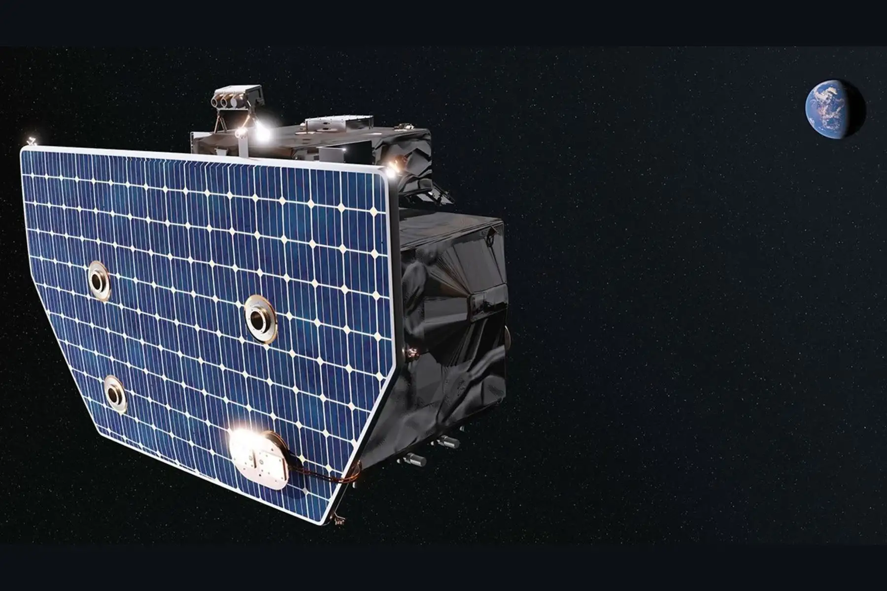 Una ilustración muestra la nave espacial del Observatorio Carruthers de la Geocorona. Foto: 
NASA/BAE Systems Space & Mission Systems