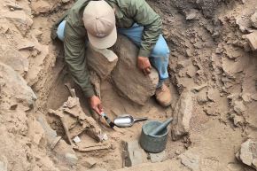 Arqueólogos peruanos y norteamericanos hallaron el entierro del Señor de Jesús María en Laredo, un alto personaje del antiguo Perú que vivió hace 4,500 años en la Zona Arqueológica Monumental Castillo de Jesús María. Foto: Luis Puell