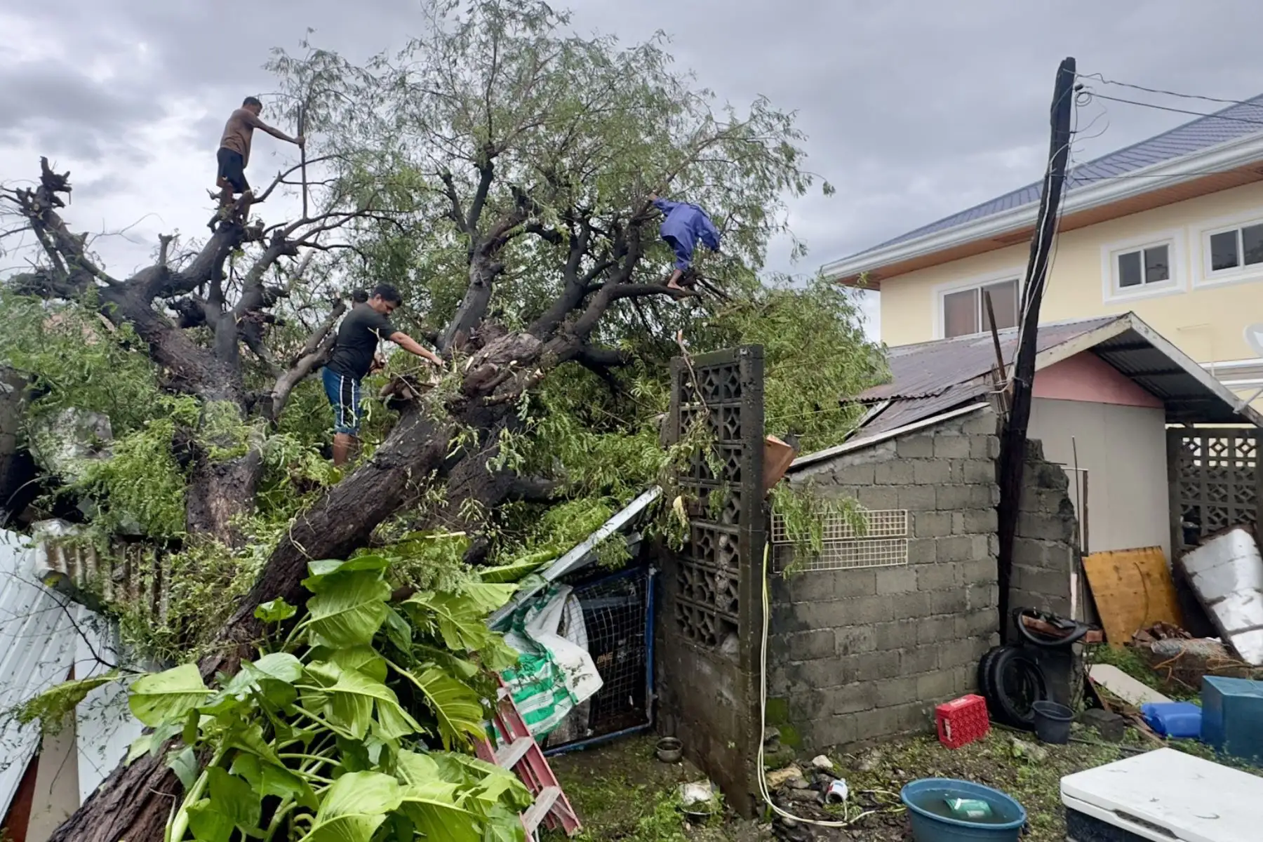 El supertifón desplazó a 17.562 personas, además de provocar inundaciones y deslizamientos de tierra en el norte del país asiático. Las autoridades suspendieron este martes, por segundo día consecutivo, las clases presenciales en decenas de provincias todavía afectadas por las lluvias asociadas a la tormenta. Foto: EFE