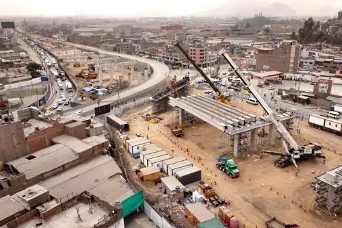 Avance al 45 %: El alcalde de Lima supervisó los nuevos avances de pilares y estribos del bypass Las Torres. Foto: ANDINA/Difusión