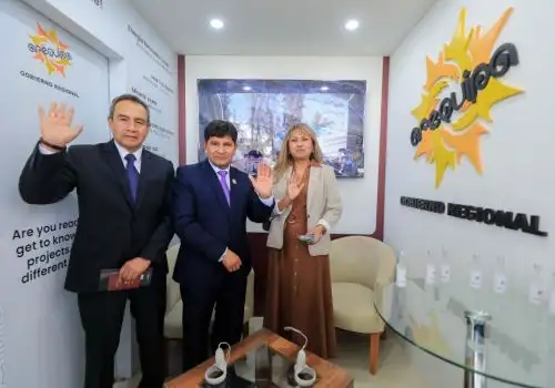 El gobernador regional de Arequipa, Rohel Sánchez, destacó el potencial de Arequipa para la ejecución de diversos proyectos estratégicos en minería y energía. ANDINA/Difusión