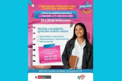 Minsa lanza campaña online “Comunícate sin roches” para prevenir embarazo adolescente. Foto: ANDINA/Difusión.