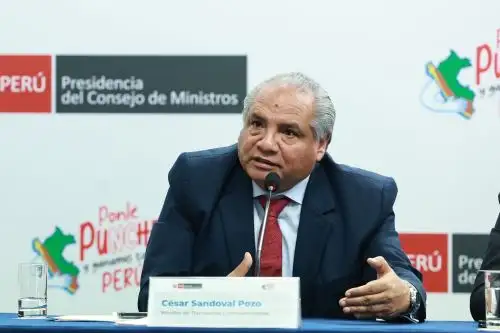 Ministro de Transporte y Comunicaciones, César Sandoval. Foto: PCM