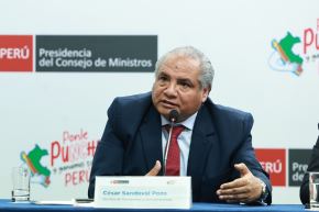 Ministro de Transporte y Comunicaciones, César Sandoval. Foto: PCM