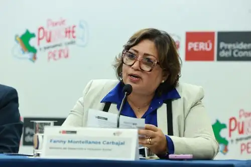 Ministra de Desarrollo e Inclusión Social, Fanny Montellanos Foto: PCM