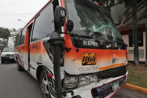 Triple choque en av. Salaverry deja heridos y genera congestiónColisión involucró a coaster, movilidad escolar y automóvil particular en Jesús María. Foto: ANDINA/ Verónica Calderón Zuñiga