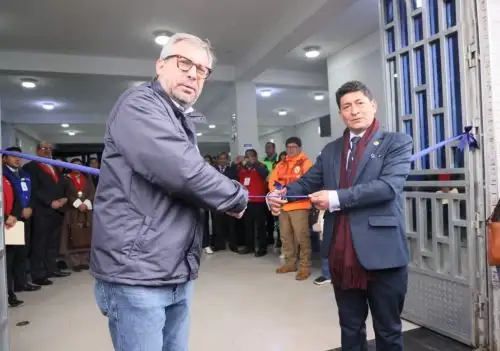 La nueva oficina de la ONPE en Pasco se ubica en el distrito de Yanacancha. El jefe de esa institución, Piero Corvetto, participó de la ceremonia. ANDINA/Difusión
