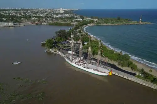 Puerto de Punta Torrecilla en Santo Domingo el 21 de mayo de 2025. Foto: AFP