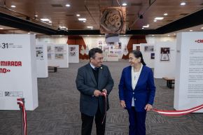 Con motivo de los 200 años de fundación del Diario Oficial "El Peruano", se inauguró la exposición fotográfica “Caral bajo la mirada de El Peruano”, que pone en valor la trascendencia de la primera civilización de América y su aporte al patrimonio cultural mundial. Foto: ANDINA/Luis Iparraguirre