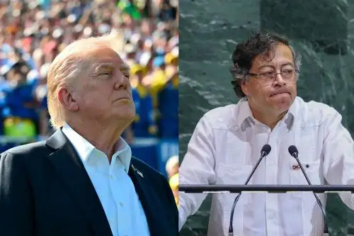 Presidentes de Estados Unidos y Colombia, Donald Trump y Gustavo Petro, respectivamente Foto: AFP