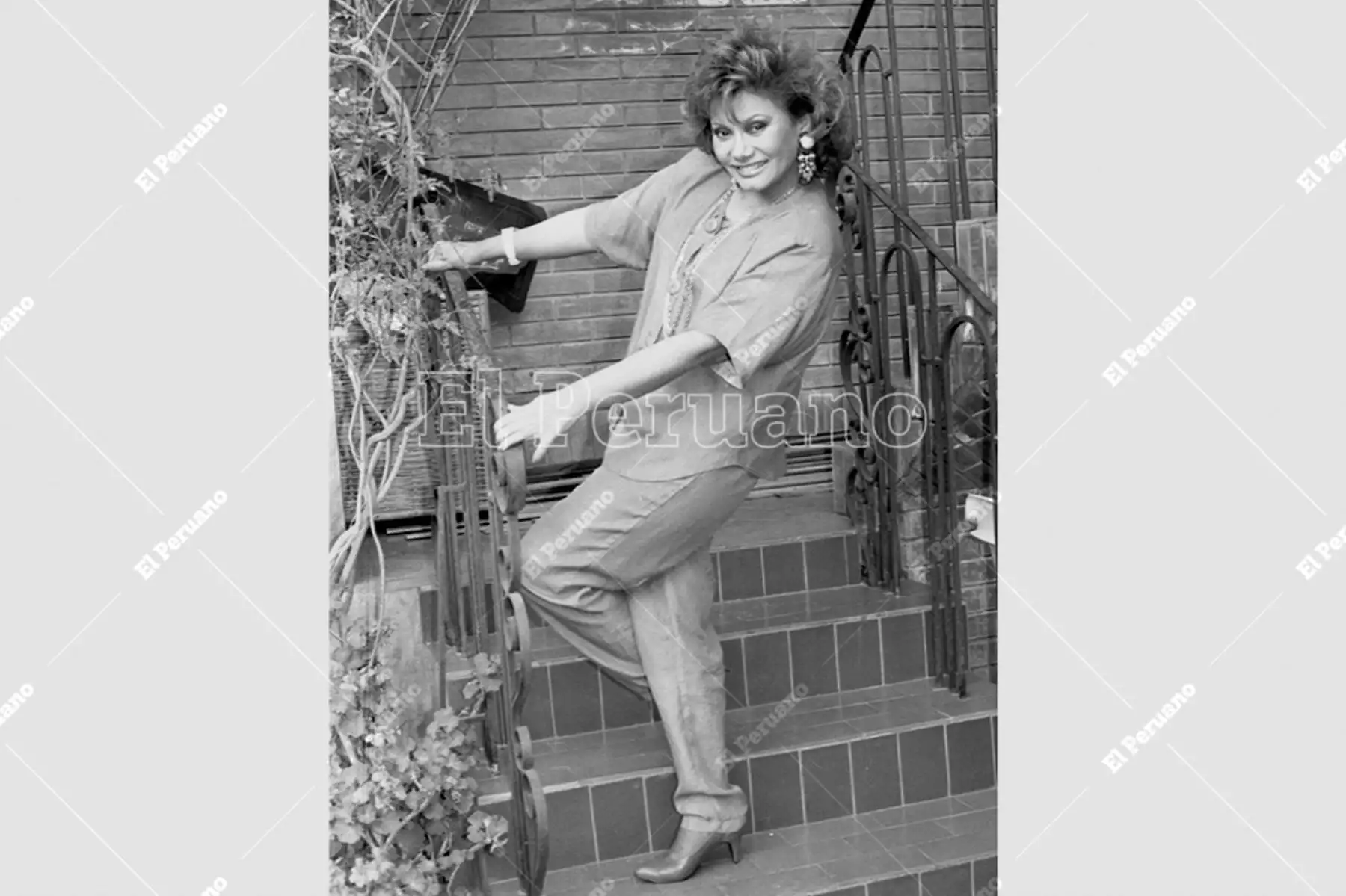 Lima - 6 diciembre 1989 / Camucha Negrete, conductora del programa Camucha y tú. Foto: Archivo Histórico de El Peruano / Bernardo Torres