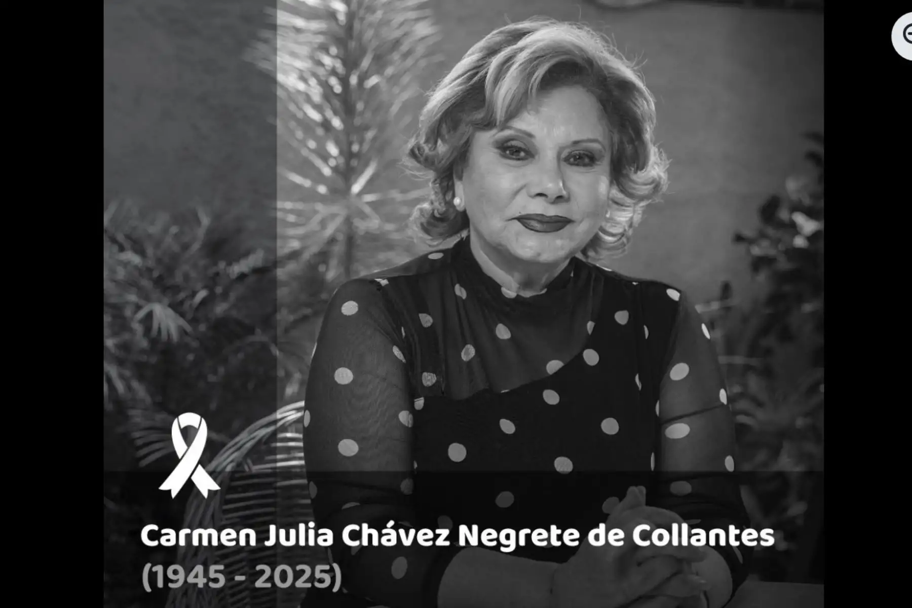 El Ministerio de Cultura lamentó el deceso de Camucha Negrete, primera actriz peruana, y resaltó su vasta y reconocida trayectoria. ANDINA/Difusión