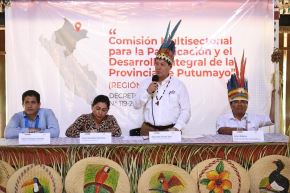 Presidente del Consejo de Ministros, Eduardo Arana, encabezó la instalación de la Comisión Multisectorial para la Pacificación y el Desarrollo Integral de la provincia de Putumayo, región Loreto. ANDINA/Difusión