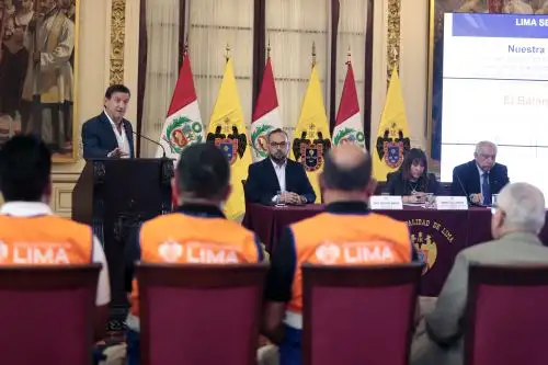 Teniente alcalde de la MML lidera la presentación del balance de las movilizaciones realizadas este último fin de semana