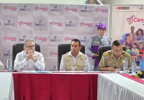 El INEI y la Policía Nacional acordaron reforzar las medidas de seguridad para los trabajadores que participan de los Censos Nacionales 2025 en la región San Martín. ANDINA/Difusión
