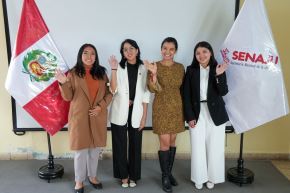 Joven de 21 años, natural de Arequipa promoverá la voz y las perspectivas de los jóvenes peruanos en la escena internacional, fortaleciendo la cooperación y el diálogo entre el Perú y las Naciones Unidas. En la foto las tres jóvenes junto a la secretaria nacional de la Juventud, Norah Cárdenas. Foto: Difusión