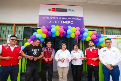 En su visita a la región Loreto, la ministra Montellanos inauguró el Centro Infantil de Atención Integral (CIAI) “25 de enero”, gestionado por el Programa Nacional Cuna Más, para atender a 44 niños menores de 36 meses, del distrito de San Juan Bautista.