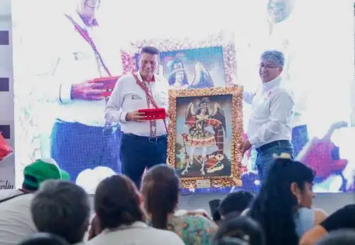 Durante el cierre de la ExpoAmazónica 2025 en Tarapoto se realizó la ceremonia de transmisión de sede donde Cusco asumió el reto  de organizar la feria el 2026. ANDINA/Difusión