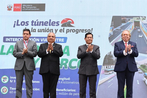 Jefe del Gabinete, Eduardo Arana, participa del lanzamiento de la creación del servicio de movilidad urbana en interconexión vial de los distritos de La Molina y Surco.