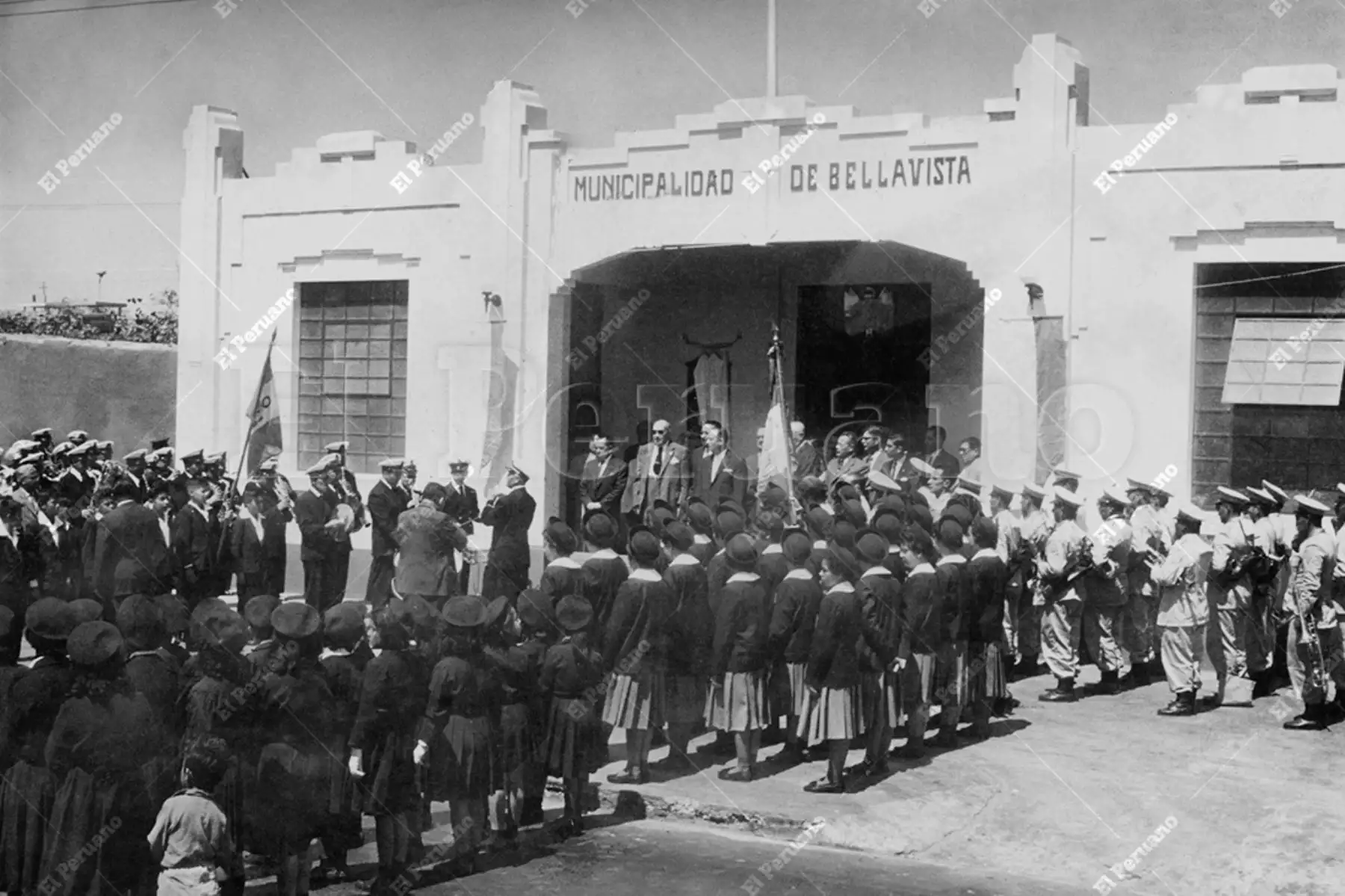 Callao - 26 marzo 1959 /  Ceremonia oficial en la Municipalidad de Bellavista. Foto: Archivo Histórico de El Peruano