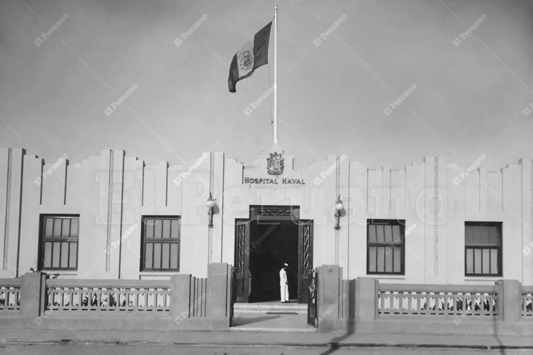 Callao - 1950 / Hospital Naval en Bellavista, donde hoy funciona el Instituto de Rehabilitación del Callao. Foto: Archivo Histórico de El Peruano