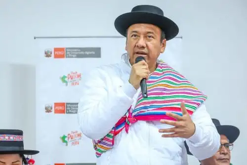 Ángel Manero, ministro de Desarrollo Agrario y Riego, en Ayacucho. Foto: ANDINA/Difusión