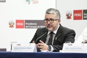El ministro de Cultura, Fabricio Valencia, participó en conferencia de prensa ofrecida en la PCM. Foto: ANDINA/Difusión
