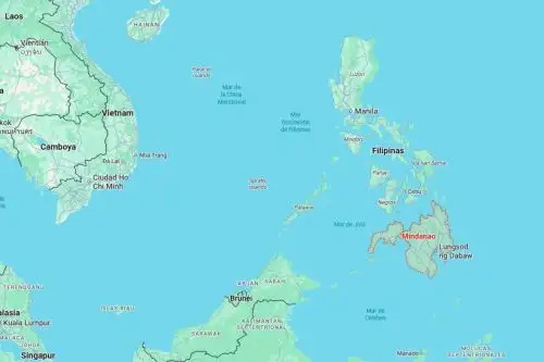 Mapa de ubicación de la isla de Mindanao en Filipinas. Imagen: Google Maps.