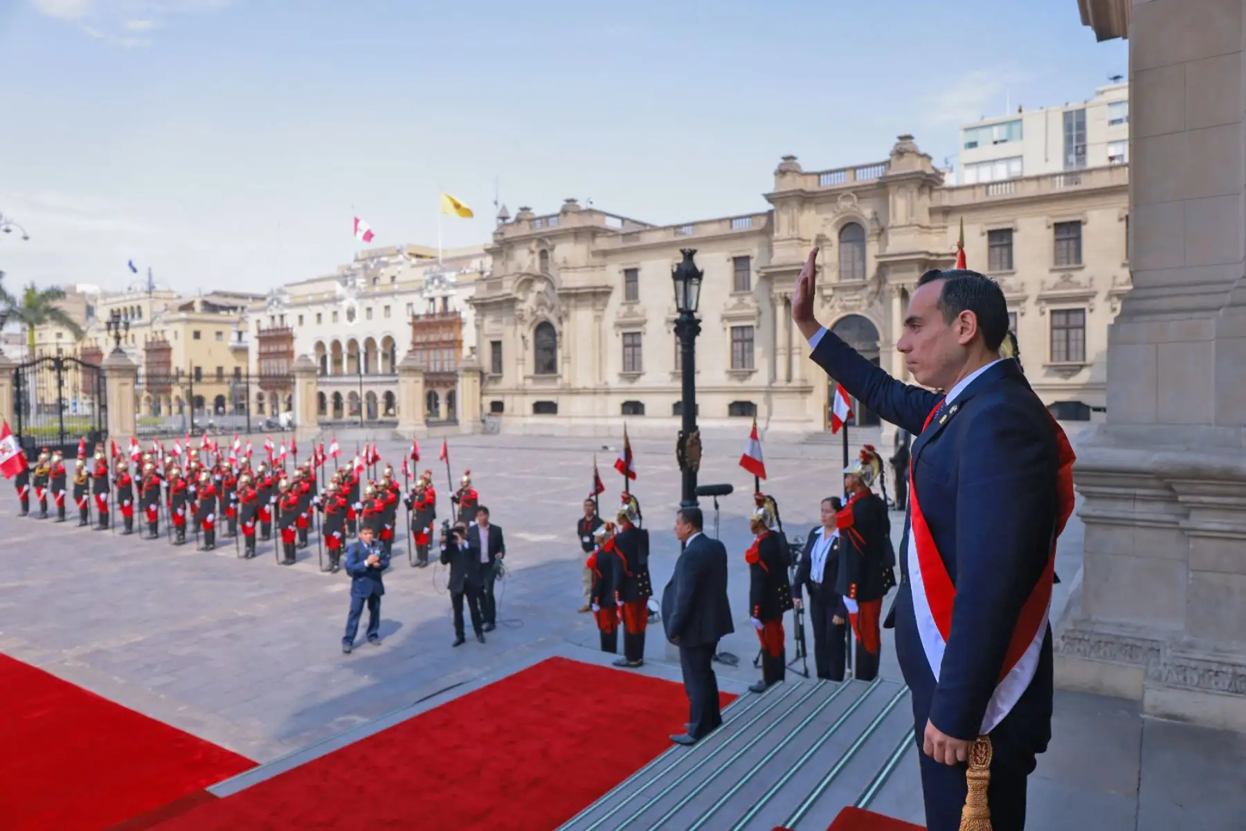 Llegada del presidente de la República José Jerí Oré, a Palacio de Gobierno. Foto: ANDINA/ Prensa Presidencia