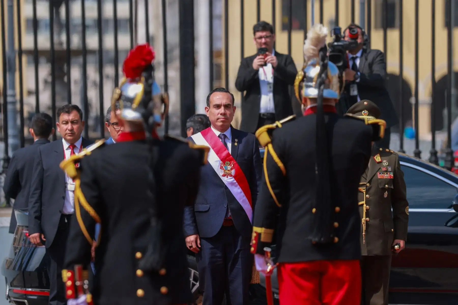 Llegada del presidente de la República José Jerí Oré, a Palacio de Gobierno. Foto: ANDINA/ Prensa Presidencia