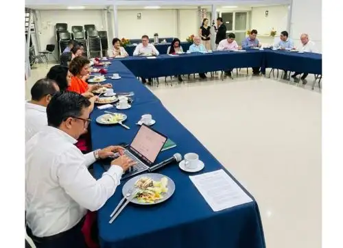 Miembros del Consejo Amazonico de Cámaras de Comercio se reunió en Tarapoto, región San Martín, para presentar avances para impulsar Ley de la Amazonía. ANDINA/Difusión