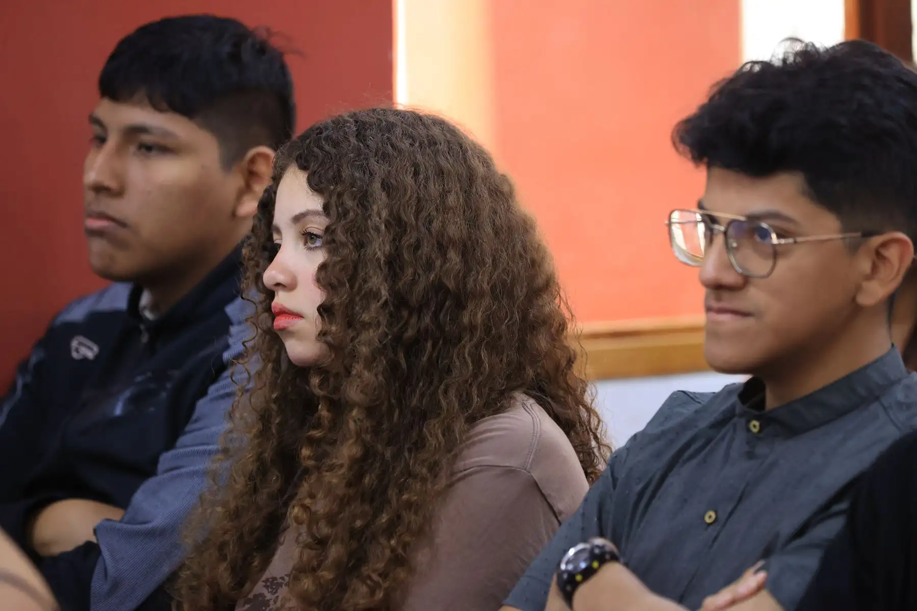 Alumnos  que cursan el 2° ciclo de Ciencias de la Comunicación en la UNMSM visitan Editora Perú para conocer la experiencia "Vive Andina" Foto: ANDINA/Melina Mejía