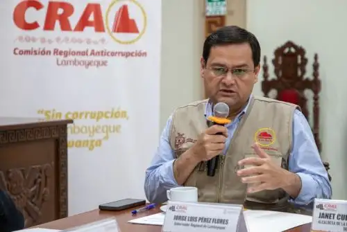Gobernador regional de Lambayeque, Jorge Pérez Flores.