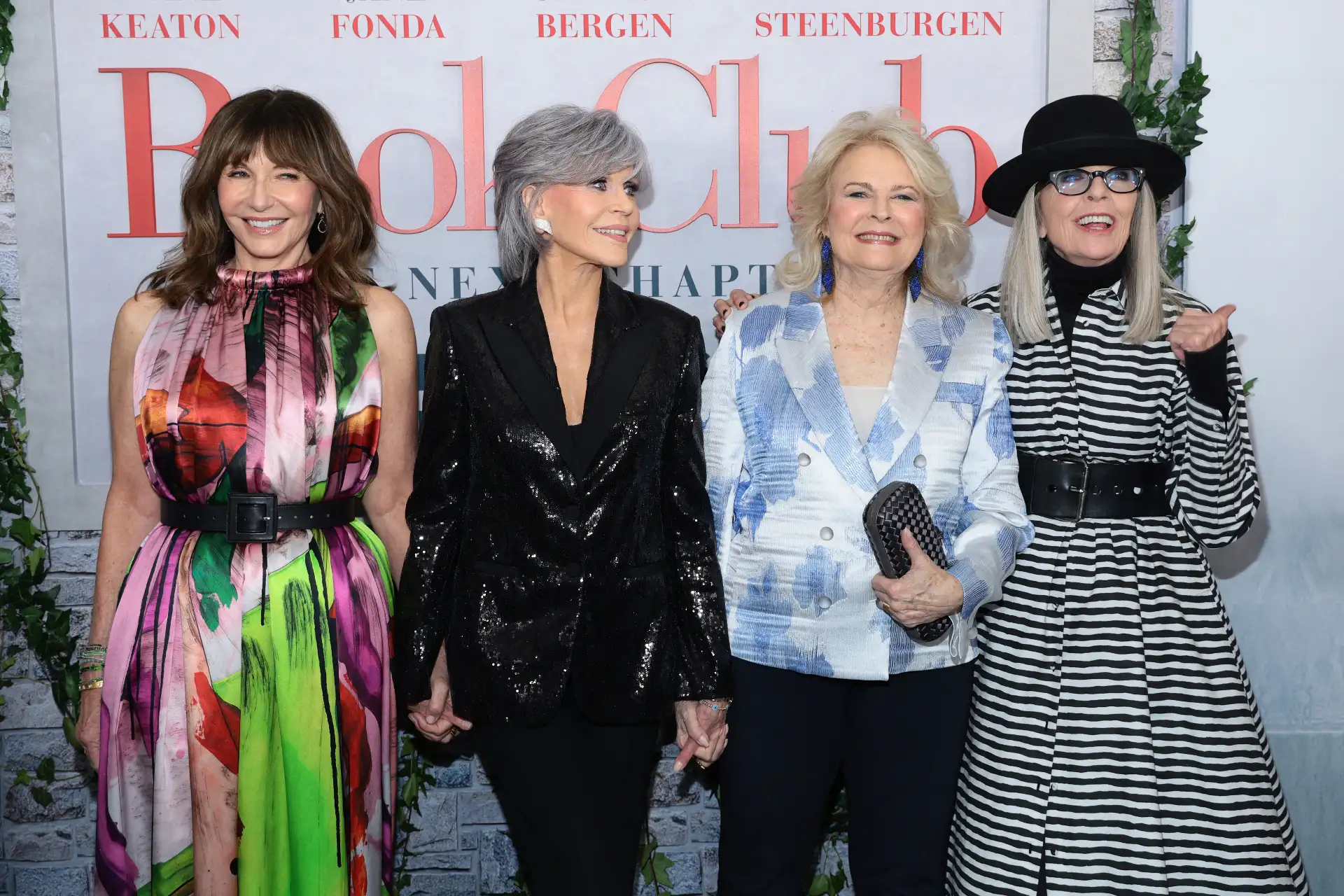 Mary Steenburgen, Jane Fonda, Candice Bergen y Diane Keaton asisten al estreno de "Book Club: The Next Chapter" en el Teatro AMC Lincoln Square.
Foto: AFP