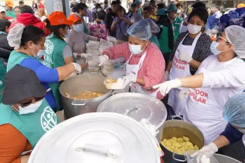 La entidad activó el Comedor de Esperanza Midis, implementado para asegurar la alimentación de la población vulnerable ante situaciones de emergencia. Foto: ANDINA/Difusión