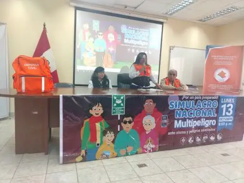 Todo se encuentra listo en la ciudad de Chiclayo para el Tercer Simulacro Nacional Multipeligro que se realizará esta noche 13 de octubre. ANDINA/Difusión