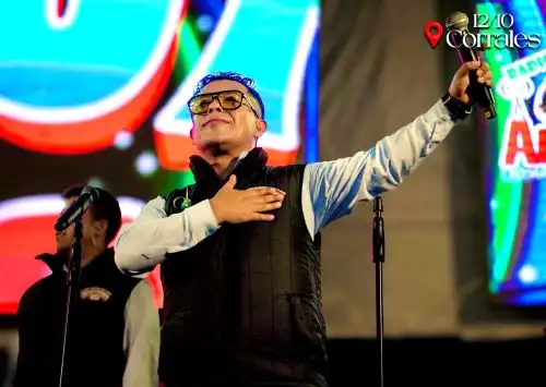 Todos los integrantes de la orquesta Armonía 10 se presentaron portando chalecos antibala en la fiesta popular en honor el Señor Cautivo de Ayabaca celebrado en el distrito de Corrales, región Tumbes. ANDINA/Difusión