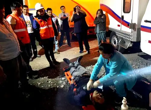 Autoridades y pobladores de Cajamarca participaron activamente del tercer Simulacro Nacional Multipeligro Nocturno por lluvias intensas. ANDINA/Difusión