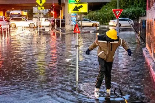 Inundación en Los Ángeles, Estados Unidos Foto: ANDINA/Difusión