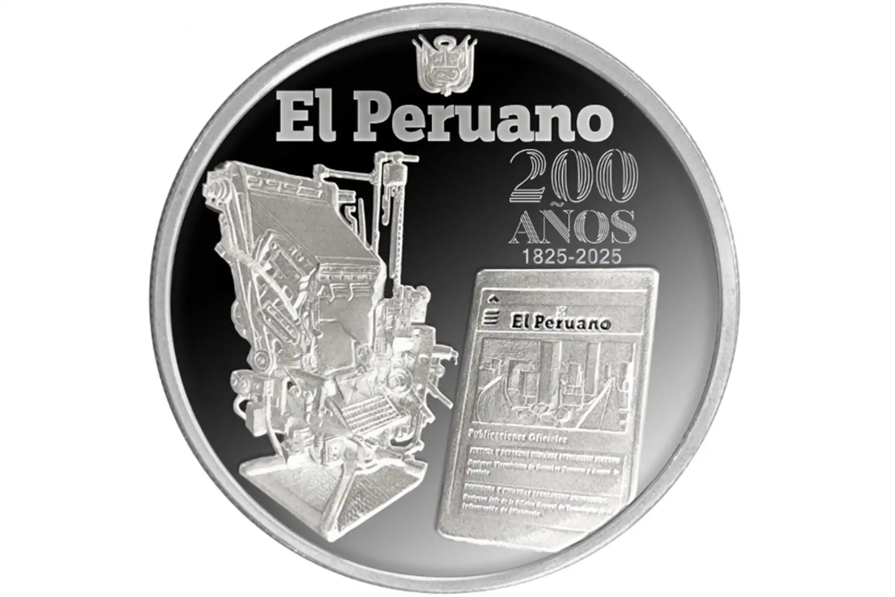 BCR emite moneda alusiva al bicentenario del diario oficial El Peruano