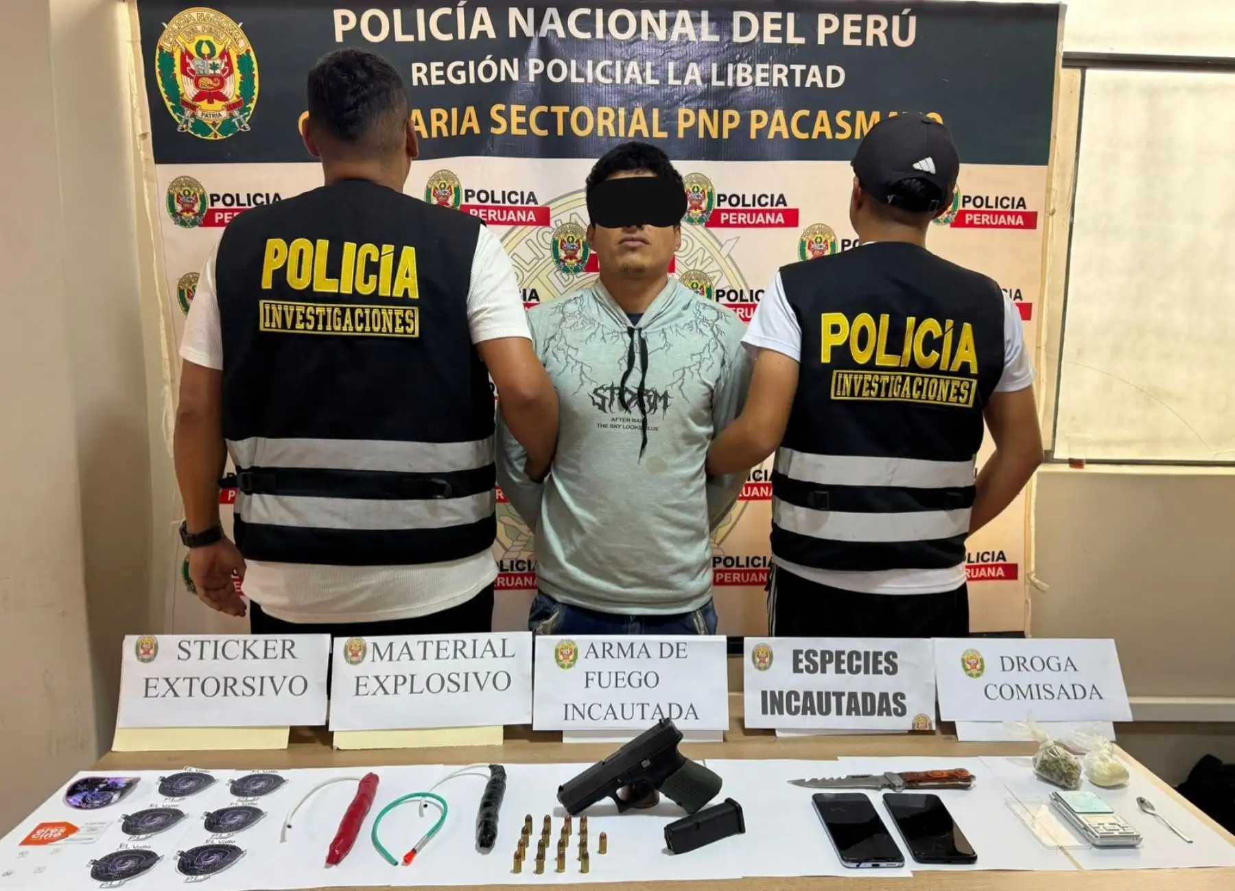 La Libertad: Policía detiene a sujeto acusado de extorsionar obras públicas en Pacasmayo