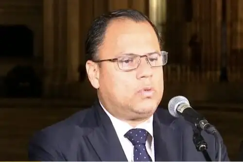 El ministro de Justicia bridó declaraciones a la prensa al término de la sesión del Consejo de Ministros. Foto: Captura TV