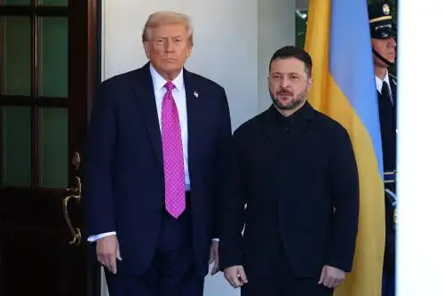 Encuentro de Donald Trump y Volodímir Zelensky en Estados Unidos. Foto: AFP