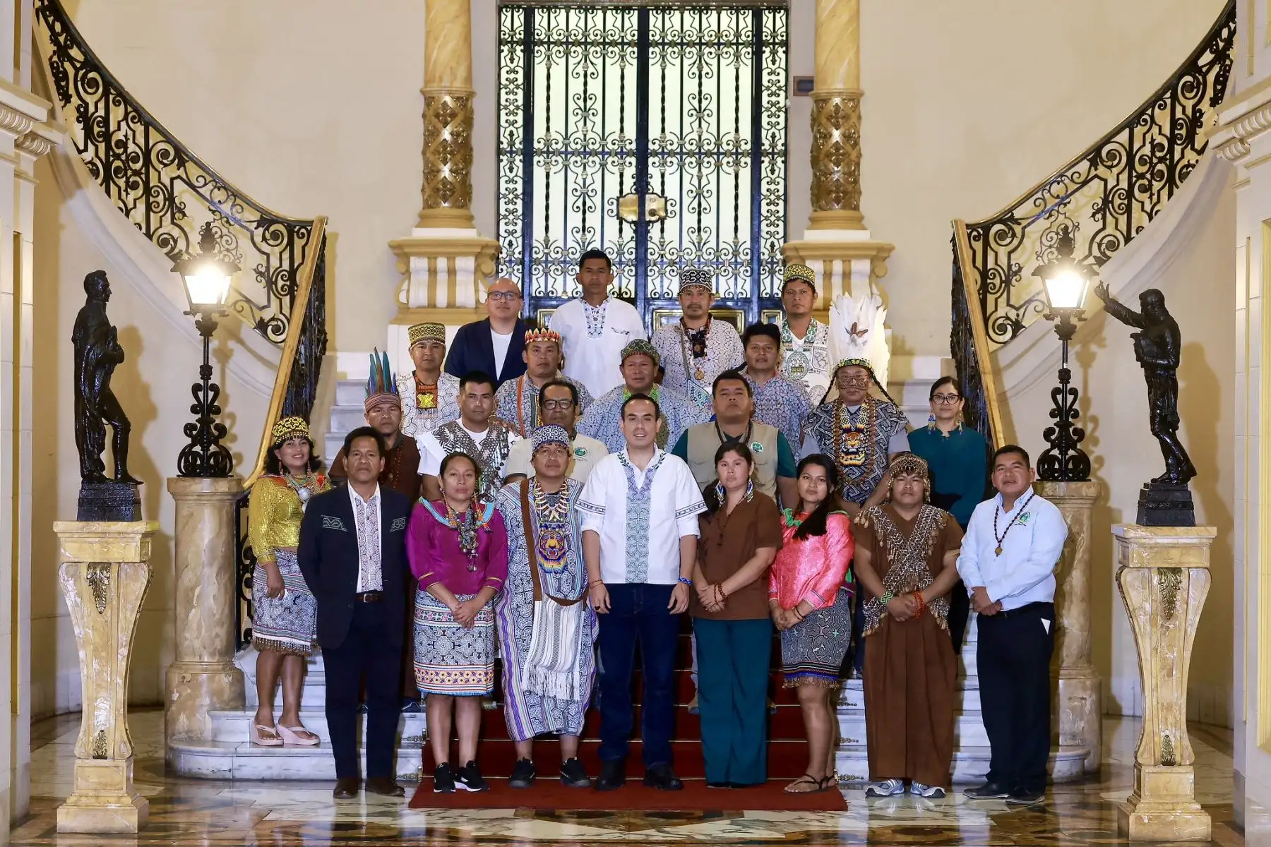 Presidente José Jerí Oré lideró reunión con representantes de comunidades nativas de la Amazonía.
Foto: ANDINA/Prensa Presidencia
